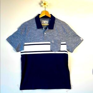 Original Penguin Gray and Blue Polo Shirt Sporty Casual Design